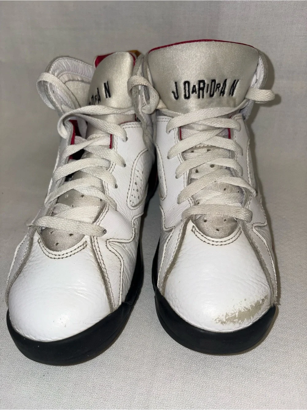 Nike Kids White/Red/Black High-Top Basketball Sneakers